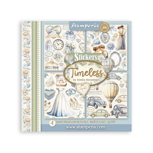 STAMPERIA STICKERS 165 X 165 MM 4 SHEETS TIMELESS - SBSTK02