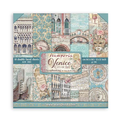 STAMPERIA 12 X 12 PAPER PACK DOUBLE FACE VENICE CITY OF ART - SBBL172