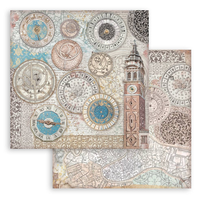STAMPERIA 12X12 PAPER VENICE CITY OF ART BELL TOWER - SBB1079