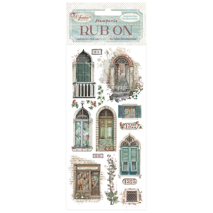 STAMPERIA RUB-ON VENICE CITY OF ARTDOORS AND WINDOWS - DFLRB169