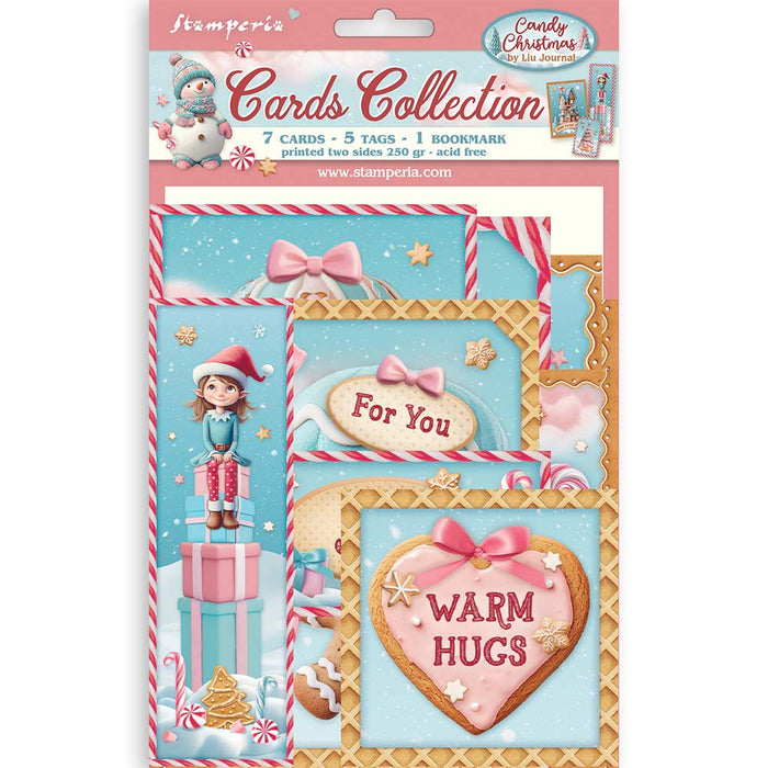 STAMPERIA CARDS COLLECTION CANDY CHRISTMAS -SBCARD32