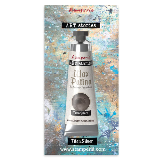 STAMPERIA WAX PATINA 40 ML TITAN SILVER - KECW04