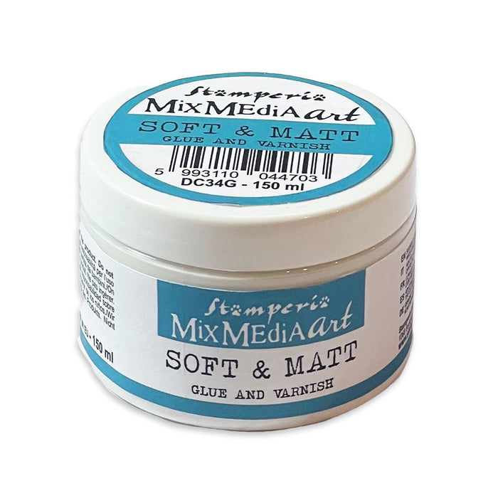 STAMPERIA SOFT AND MATT GLUE AND VARNISH 150ML - DC34G