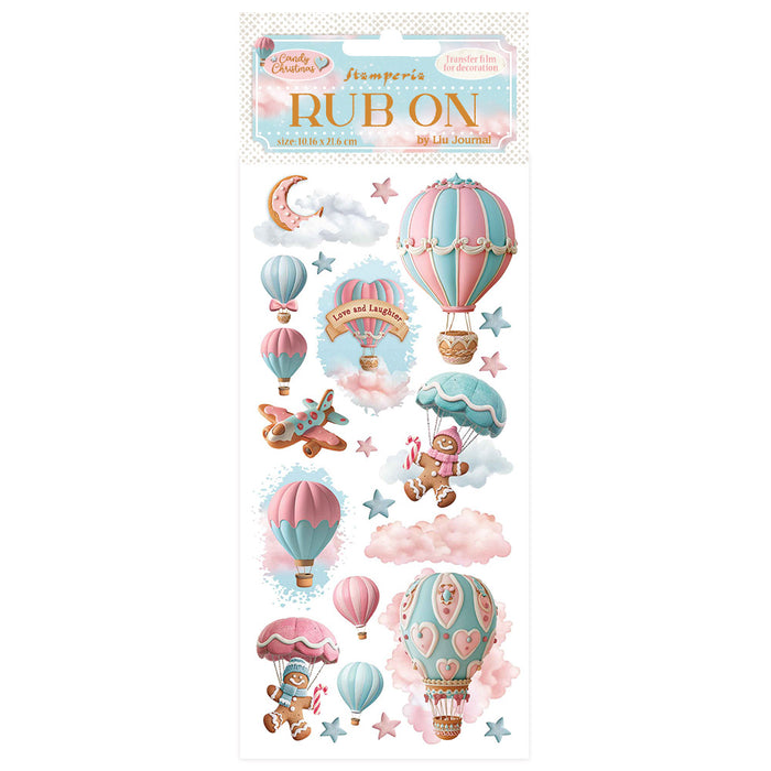 STAMPERIA RUB-ON CANDY CHRISTMAS AIR BALLOONS -DFLRB172