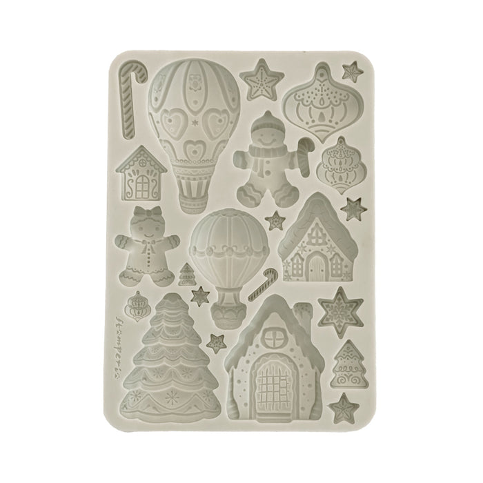 STAMPERIA SILICONE MOULDS A5 CANDY CHRISTMAS GINGERBREAD - KACMA583