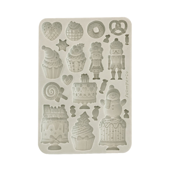 STAMPERIA SILICONE MOULDS A5 CANDY CHRISTMAS CAKES - KACMA584