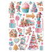 STAMPERIA A4 RICE PAPER CANDY CHRISTMAS ELEMENTS - DFSA41050