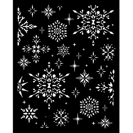 STAMPERIA STENCIL 20X25 CM THE OWL'S HOUSE SNOWFLAKES - KSTD184