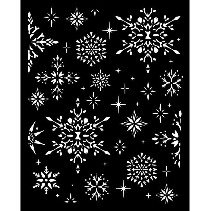 STAMPERIA STENCIL 20X25 CM THE OWL'S HOUSE SNOWFLAKES - KSTD184