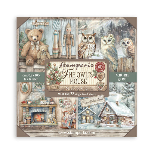 STAMPERIA 12 X 12 PAPER PACK 22 SHEETS THE OWL'S HOUSE -SBBXLB28