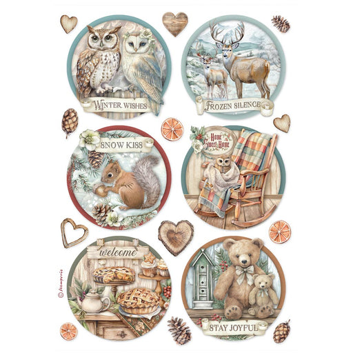 STAMPERIA A4 RICE PAPER THE OWL'S HOUSE 6 ROUNDS - DFSA41057