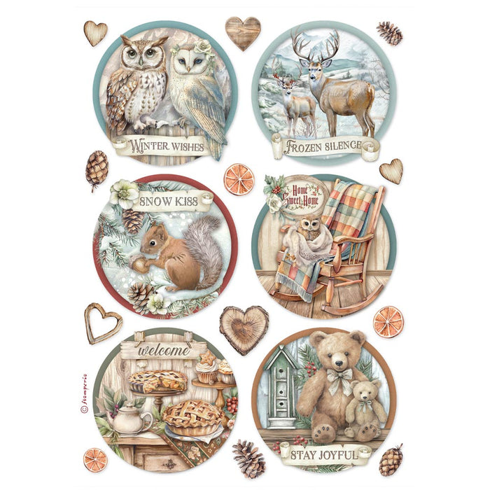 STAMPERIA A4 RICE PAPER THE OWL'S HOUSE 6 ROUNDS - DFSA41057