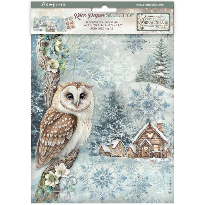 STAMPERIA A4 RICE PAPER PKT6 THE OWL'S HOUSE - DFSA4XOH