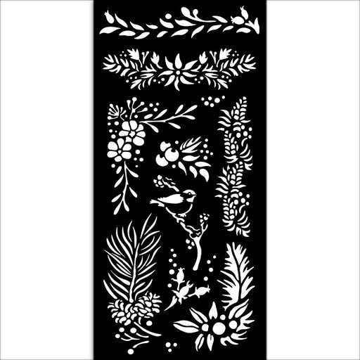 STAMPERIA STENCIL 12X25 THE OWL'S HOUSE BRANCHES - KSTDL127