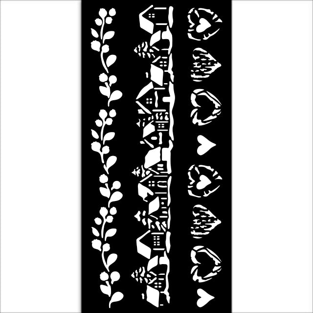 STAMPERIA STENCIL 12X25 THE OWL'S HOUSE 3 STRIPES - KSTDL126