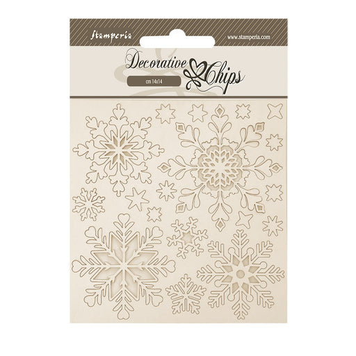 STAMPERIA DEC CHIPS 14 X 14CM THE OWL'S HOUSE SNOWFLAKES - SCB273