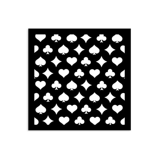 STAMPERIA STENCIL 12X12 ALICE IN CHRISTMAS POKER CARDS - KSTDS55