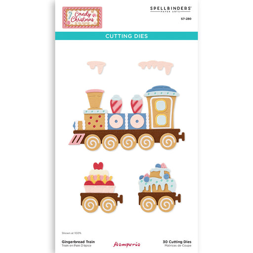 SPELLBINDERS  CUTTING DIES GINGERBREAD TRAIN -S7-280