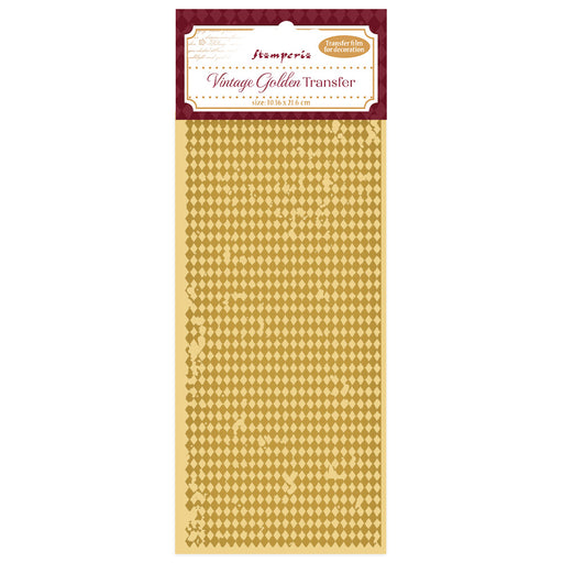 VINTAGE GOLDEN TRANSFERS RHOMBUSES PATTERNI -DFLRGT02