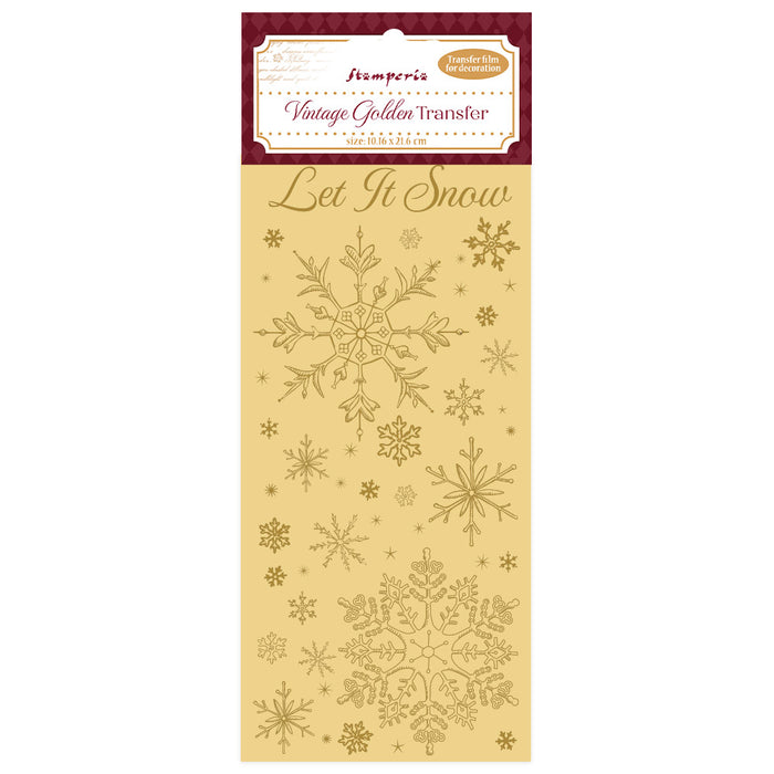 VINTAGE GOLDEN TRANSFERS LET IT SNOW -DFLRGT05