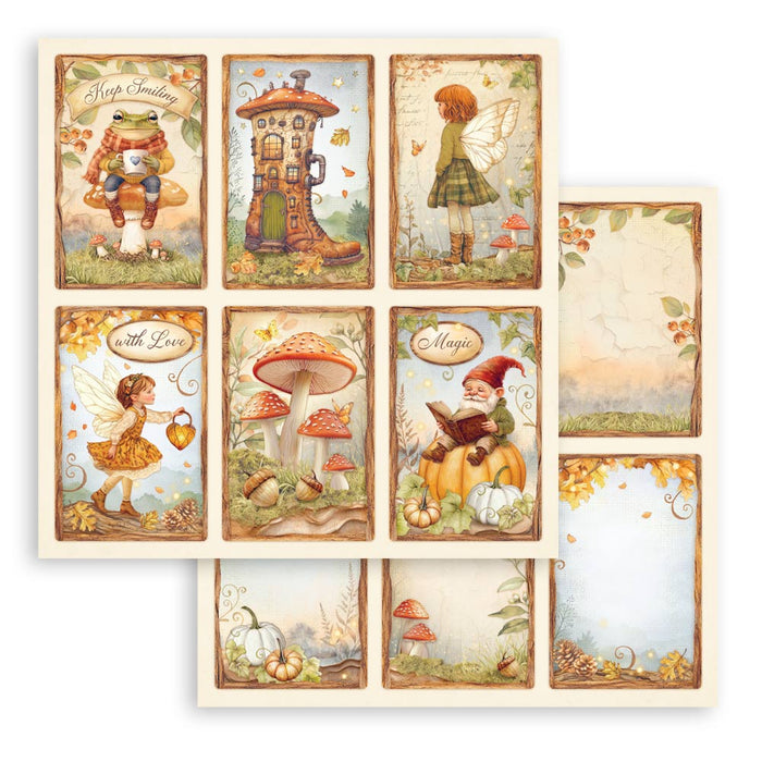 STAMPERIA 12X12 PAPER WHISPERING WOOD 6 CARDS - SBB1097