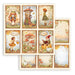 STAMPERIA 12X12 PAPER WHISPERING WOOD 6 CARDS - SBB1097
