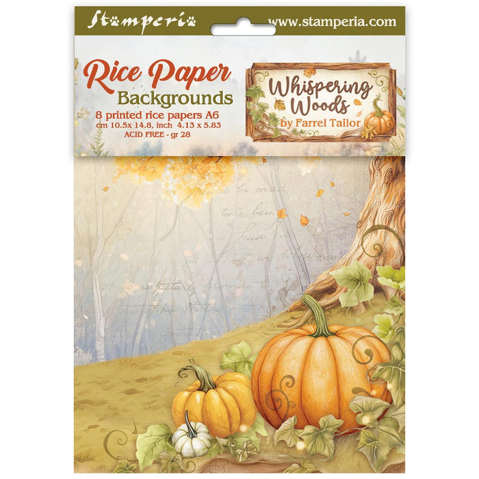 STAMPERIA RICE A6 BACKGROUNDS WHISPERING WOOD - DFSAK6045