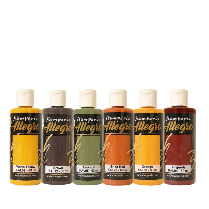 STAMPERIA KIT 6 ALLEGRO COLORS 60 ML WHISPERING WOOD - KALKIT65