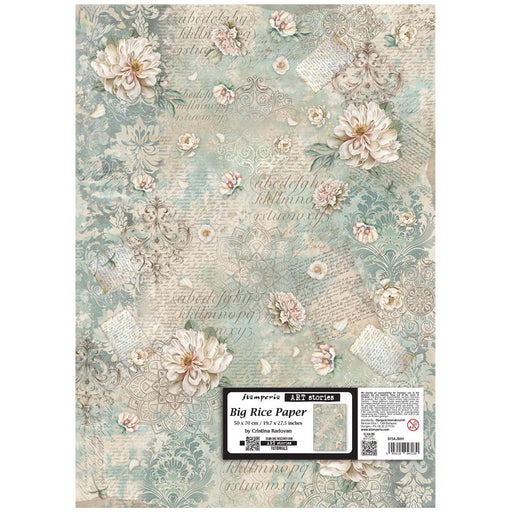 STAMPERIA A3 RICE PAPER PEONY - DFSAJB001