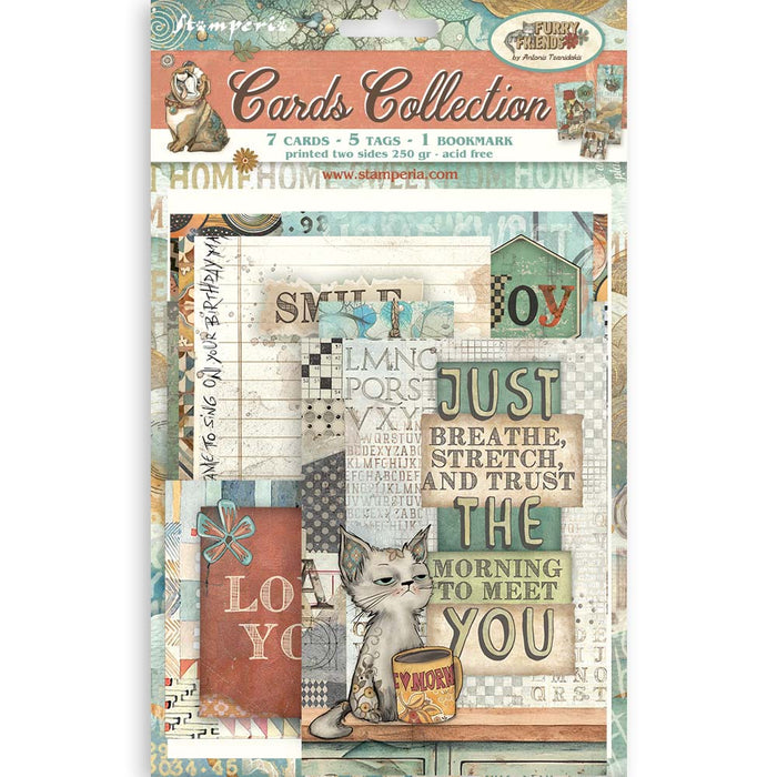 STAMPERIA CARDS COLLECTION FURRY FRIENDS - SBCARD34