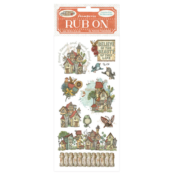 STAMPERIA RUB-ON FURRY FRIENDS HOUSE - DFLRB199