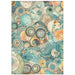 STAMPERIA A4 RICE PAPER PACKED FURRY FRIENDS HARMONY OF CIRCLES AND TEXTURES - DFSA41069