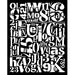 STAMPERIA STENCIL 20X25 CM FURRY FRIENDS NUMBERS AND LETTERS PATTERN - KSTD189