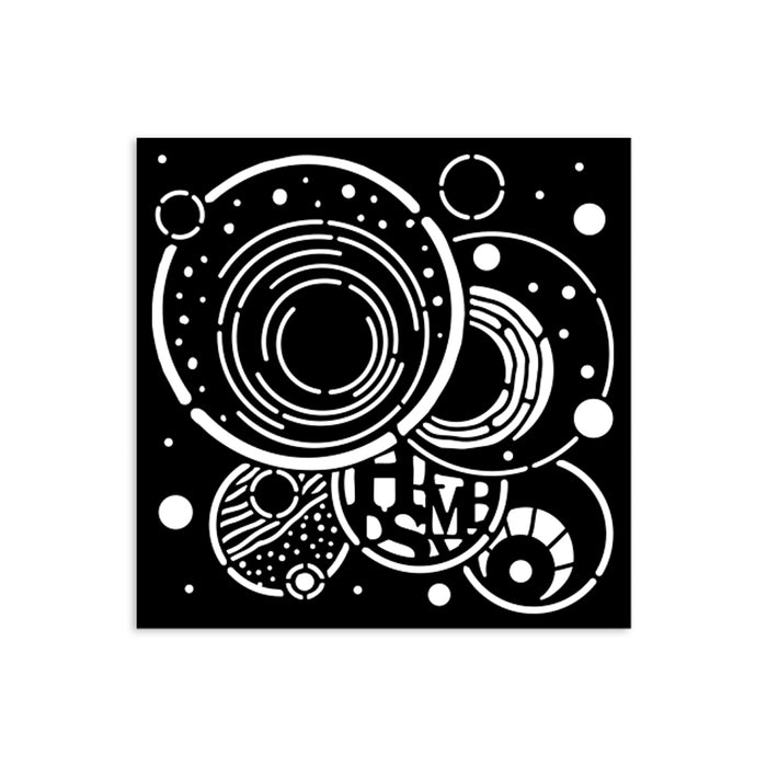STAMPERIA STENCIL 12 X 12 CM FURRY FRIENDSVIBRANT CIRCLES - KSTDS62