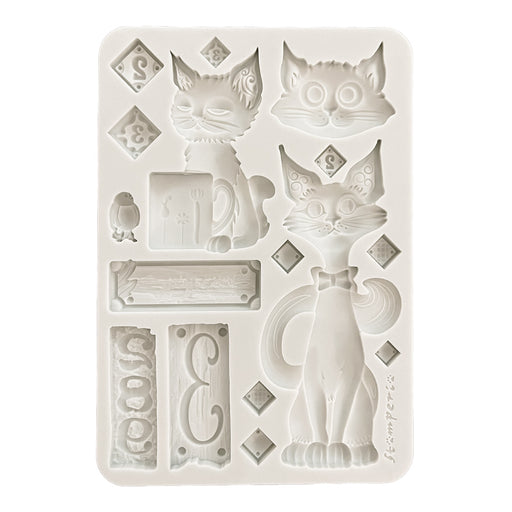 STAMPERIA SILICONE MOULDS A5 FURRY FRIENDS CATS - KACMA591