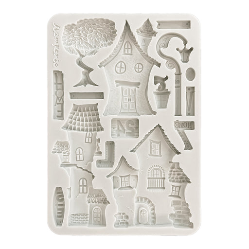STAMPERIA SILICONE MOULDS A5 FURRY FRIENDS HOUSES - KACMA592
