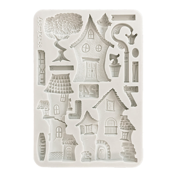 STAMPERIA SILICONE MOULDS A5 FURRY FRIENDS HOUSES - KACMA592