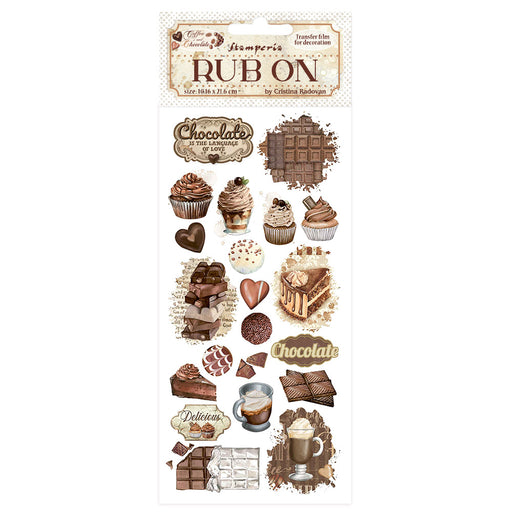 STAMPERIA RUB-ON COFFEE AND CHOCOLATE VINTAGE SWEET MOMENTS -DFLRB194