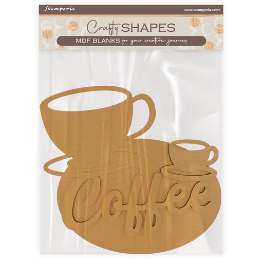 STAMPERIA CRAFTY SHAPES COFFEE AND CHOCOLATE CUP AND PLATE - KLSM70