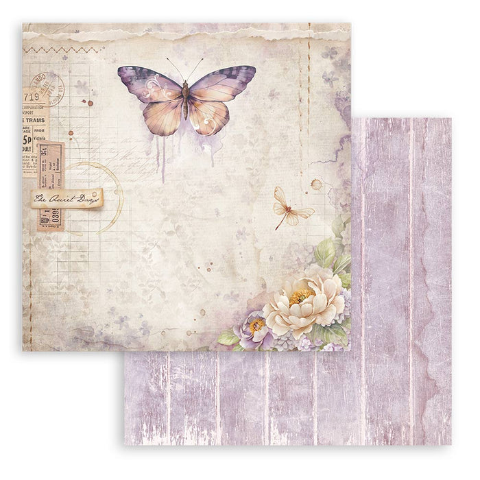 STAMPERIA 12X12 PAPER QUIET DAYS BUTTERFLYS - SBB1108