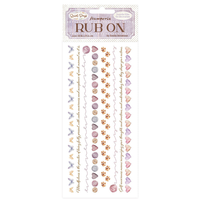 STAMPERIA RUB-ON QUIET DAYS COSY BORDERS - DFLRB207