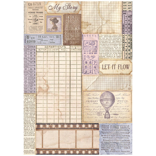 STAMPERIA A4 RICE PAPER PACKED QUIET DAYS VINTAGE PHOTOGRAPHY - DFSA41071