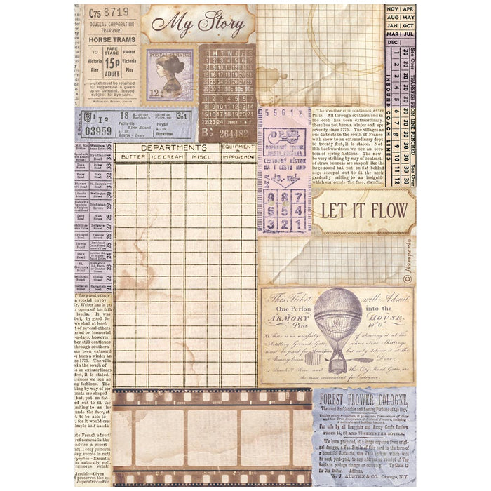 STAMPERIA A4 RICE PAPER PACKED QUIET DAYS VINTAGE PHOTOGRAPHY - DFSA41071