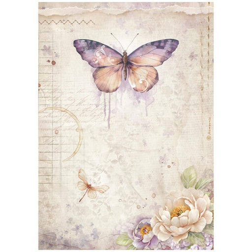 STAMPERIA A4 RICE PAPER PACKED QUIET DAYS BUTTERFLYS - DFSA41075