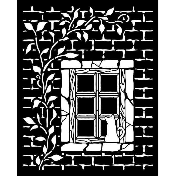 STAMPERIA STENCIL 20CM X 25CM HERBARIUM SILVAE COUNTRY WINDOW - KSTD195(PRE ORDER NOW SHIPPING MID DECEMBER 2025)