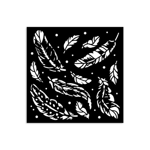 STAMPERIA STENCIL 12 X 12 CM HERBARIUM SILVAE FEATHER PATTENS -KSTDS67(PRE ORDER NOW SHIPPING MID DECEMBER 2025)