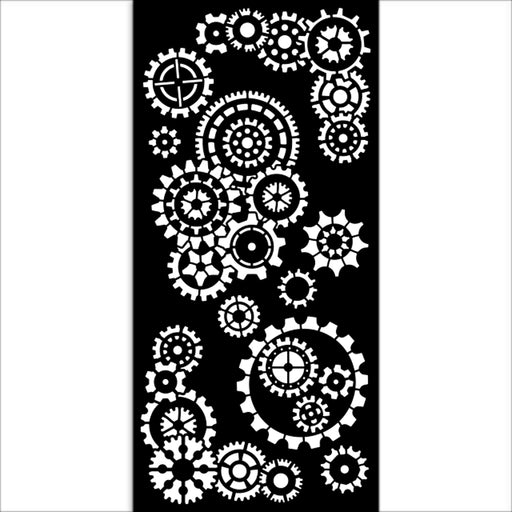 STAMPERIA STENCIL 12CM X 25CM GEAR UP FOR CHRISTMAS GEARS - KSTDL140