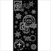 STAMPERIA STENCIL 12CM X 25CM GEAR UP FOR CHRISTMAS SNOWFLAKES - KSTDL141