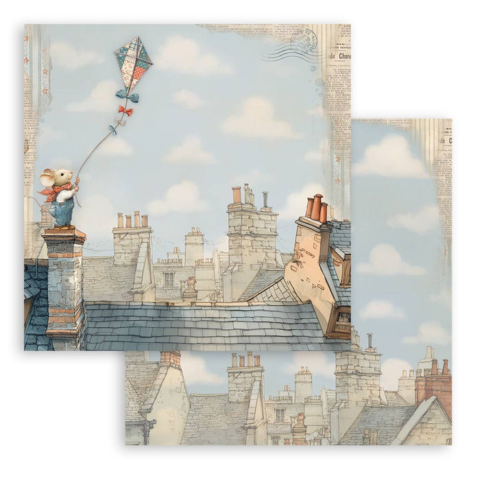 STAMPERIA 12X12 PAPER FAMILY KITE -SBB1116 (  NOW SHIPPING LATE JAN 26)
