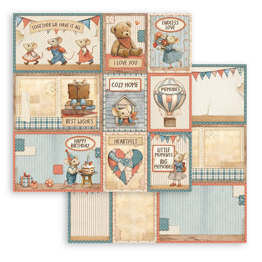 STAMPERIA 12X12 PAPER FAMILY ASSORTED CARDS - SBB1121 ( PRE ORDER NOW SHIPPING LATE JAN 26)